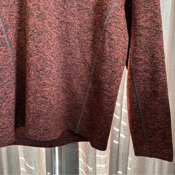 Eddie Bauer Burnt Orange Quarter Zip Fleece Lined Sweater Size Small - Picture 12 of 12